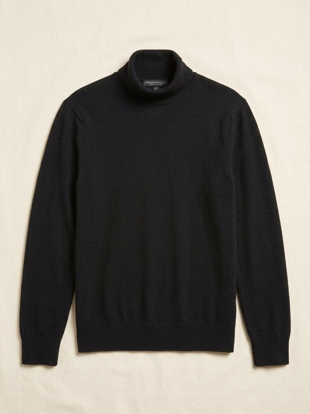 Banana Republic 100% Extra Fine Merino Wool Black Women's Turtleneck Sweater M